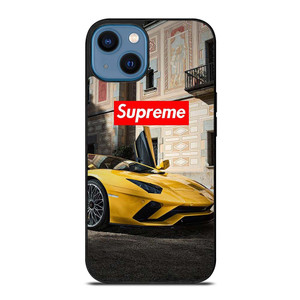 SUPREME YELLOW LAMBORGINI iPhone 14 Case SUPREME YELLOW LAMBORGINI iPhone 14 Case