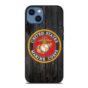 USMC US MARINE CORPS WOOD iPhone 14 Case USMC US MARINE CORPS WOOD iPhone 14 Case