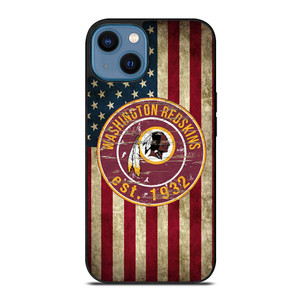 WASHINGTON REDSKINS AMERICAN FLAG iPhone 14 Case