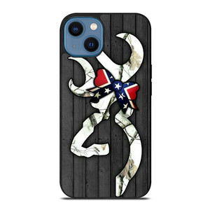 WOODEN CAMO BROWNING LOGO iPhone 14 Case WOODEN CAMO BROWNING LOGO iPhone 14 Case