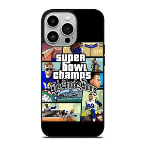 LOS ANGELES RAMS CHAMPIONS CARTOON iPhone 14 Pro Case