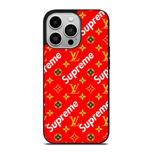 NEW SUPREME RED GOLD PATTERN iPhone 14 Pro Case NEW SUPREME RED GOLD PATTERN iPhone 14 Pro Case