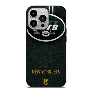 NEW YORK JETS LEATHER LOGO iPhone 14 Pro Case