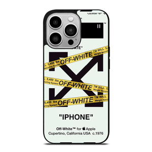OFF WHITE YELLOW STRIPES iPhone 14 Pro Case