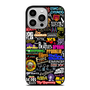 ROCK BAND COLLAGE iPhone 14 Pro Case