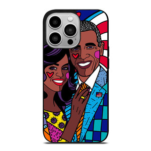 ROMERO BRITTO BARACK OBAMA iPhone 14 Pro Case ROMERO BRITTO BARACK OBAMA iPhone 14 Pro Case