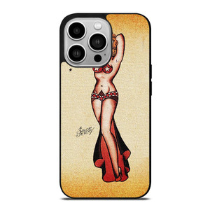 SAILOR JERRY BIKINI GIRL TATTOO iPhone 14 Pro Case
