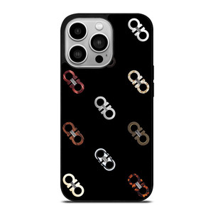 SALVATORE FERRAGAMO LOGO PATTERN iPhone 14 Pro Case