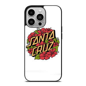 SANTA CRUZ SKATEBOARD FLORAL WHITE iPhone 14 Pro Case SANTA CRUZ SKATEBOARD FLORAL WHITE iPhone 14 Pro Case