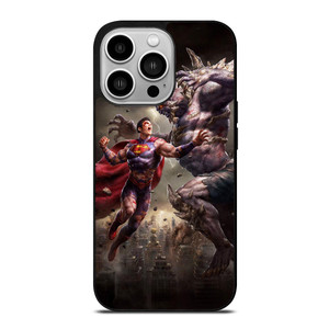 SUPERMAN VS DOOMSDAY ART iPhone 14 Pro Case