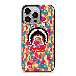 SUPREME BAPE CAMO COLOR FULL iPhone 14 Pro Case SUPREME BAPE CAMO COLOR FULL iPhone 14 Pro Case