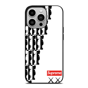 SUPREME KAWS BLACK WHITE iPhone 14 Pro Case SUPREME KAWS BLACK WHITE iPhone 14 Pro Case