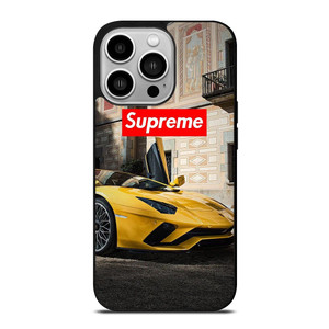 SUPREME YELLOW LAMBORGINI iPhone 14 Pro Case SUPREME YELLOW LAMBORGINI iPhone 14 Pro Case