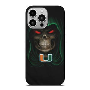 UM MIAMI HURRICANES SKULL iPhone 14 Pro Case UM MIAMI HURRICANES SKULL iPhone 14 Pro Case