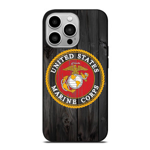 USMC US MARINE CORPS WOOD iPhone 14 Pro Case USMC US MARINE CORPS WOOD iPhone 14 Pro Case