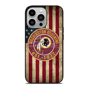 WASHINGTON REDSKINS AMERICAN FLAG iPhone 14 Pro Case