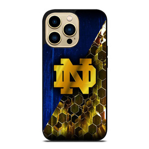 NOTRE DAME FIGHTING IRISH GOLDEN LOGO iPhone 14 Pro Max Case