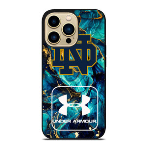 NOTRE DAME VS UNDER ARMOUR MARBLE BLUE iPhone 14 Pro Max Case