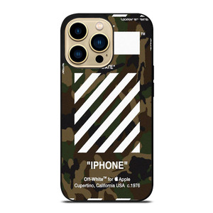 OFF WHITE CAMO ARMY iPhone 14 Pro Max Case