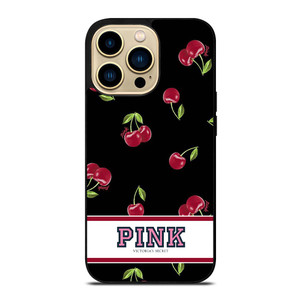 PINK VICTORIA'S SECRET CHERRY iPhone 14 Pro Max Case