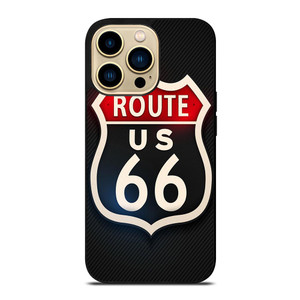 ROUTE 66 STREET US LOGO CARBON iPhone 14 Pro Max Case