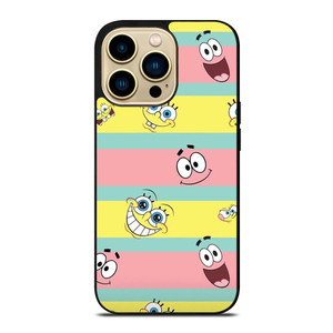 SPONGEBOB PATRICK CUTE STRIPE iPhone 14 Pro Max Case