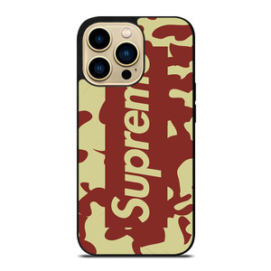 SUPREME RED CREAM LOGO iPhone 14 Pro Max Case SUPREME RED CREAM LOGO iPhone 14 Pro Max Case