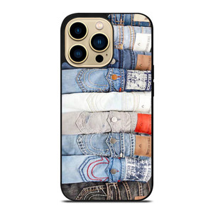 TRUE RELIGION BRAND JEANS COLLAGE iPhone 14 Pro Max Case