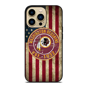 WASHINGTON REDSKINS AMERICAN FLAG iPhone 14 Pro Max Case