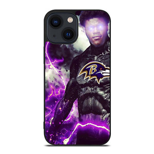 LAMAR JACKSON BALTIMORE RAVENS ART iPhone 14 Plus Case LAMAR JACKSON BALTIMORE RAVENS ART iPhone 14 Plus Case