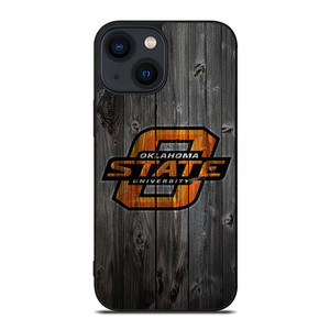 OKLAHOMA STATE UNIVERSITY WOODEN LOGO iPhone 14 Plus Case