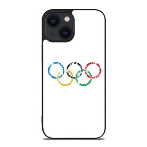 OLYMPIC RINGS LOGO BRUSHED iPhone 14 Plus Case OLYMPIC RINGS LOGO BRUSHED iPhone 14 Plus Case
