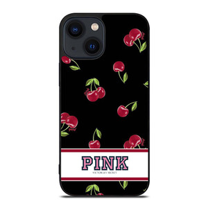 PINK VICTORIA'S SECRET CHERRY iPhone 14 Plus Case PINK VICTORIA'S SECRET CHERRY iPhone 14 Plus Case