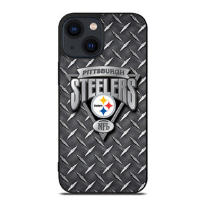 PITTSBURGH STEELERS METAL LOGO iPhone 14 Plus Case PITTSBURGH STEELERS METAL LOGO iPhone 14 Plus Case
