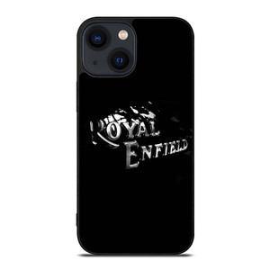 ROYAL ENFIELD BLACK TANK METAL LOGO iPhone 14 Plus Case ROYAL ENFIELD BLACK TANK METAL LOGO iPhone 14 Plus Case