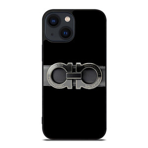 SALVATORE FERRAGAMO BELT BLACK iPhone 14 Plus Case SALVATORE FERRAGAMO BELT BLACK iPhone 14 Plus Case