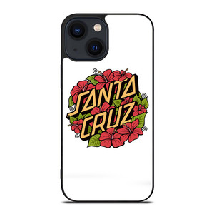 SANTA CRUZ SKATEBOARD FLORAL WHITE iPhone 14 Plus Case SANTA CRUZ SKATEBOARD FLORAL WHITE iPhone 14 Plus Case