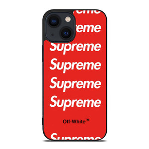 SUPREME RED OFF WHITE iPhone 14 Plus Case SUPREME RED OFF WHITE iPhone 14 Plus Case