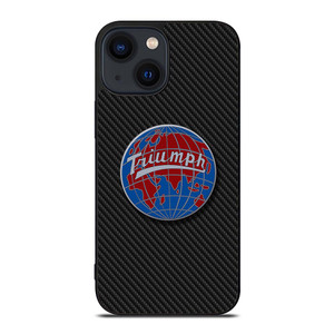 TRIUMPH WORLDWIDE LOGO CARBON iPhone 14 Plus Case TRIUMPH WORLDWIDE LOGO CARBON iPhone 14 Plus Case