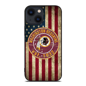 WASHINGTON REDSKINS AMERICAN FLAG iPhone 14 Plus Case