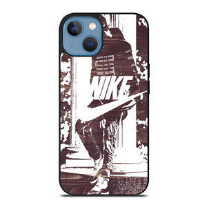 NIKE STREET URBAN BLACK WHITE iPhone 13 Case NIKE STREET URBAN BLACK WHITE iPhone 13 Case