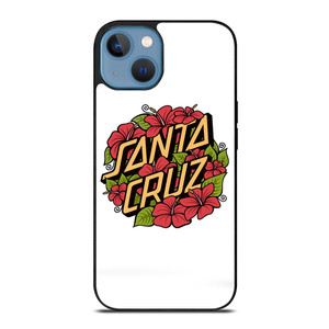 SANTA CRUZ SKATEBOARD FLORAL WHITE iPhone 13 Case
