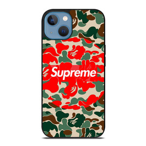 SUPREME BAPE CAMO iPhone 13 Case