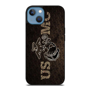 UNITED STATED MARINE CORPS METAL LOGO iPhone 13 Case UNITED STATED MARINE CORPS METAL LOGO iPhone 13 Case