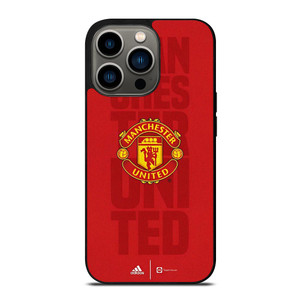 MANCHESTER UNITED FC ADIDAS LOGO iPhone 13 Pro Case MANCHESTER UNITED FC ADIDAS LOGO iPhone 13 Pro Case