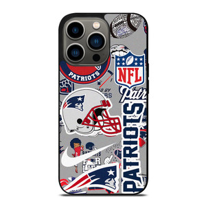 NEW ENGLAND PATRIOTS NFL STICKER BOMB iPhone 13 Pro Case