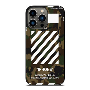 OFF WHITE CAMO ARMY iPhone 13 Pro Case