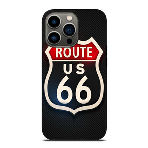 ROUTE 66 STREET US LOGO CARBON iPhone 13 Pro Case ROUTE 66 STREET US LOGO CARBON iPhone 13 Pro Case