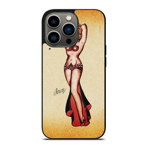 SAILOR JERRY BIKINI GIRL TATTOO iPhone 13 Pro Case