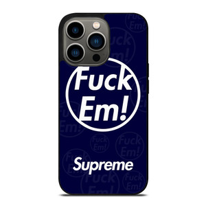SUPREME FUCK EM BLUE iPhone 13 Pro Case